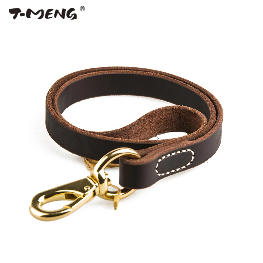 T-MENG Pet Products Durable Genuine Leather Dog Pet Walking Leash K9 Training Leads Total Length 55cm
T-MENG Pet Products Durable Genuine Leather Dog Pet Walking Leash K9 Training Leads Total Length 55cm