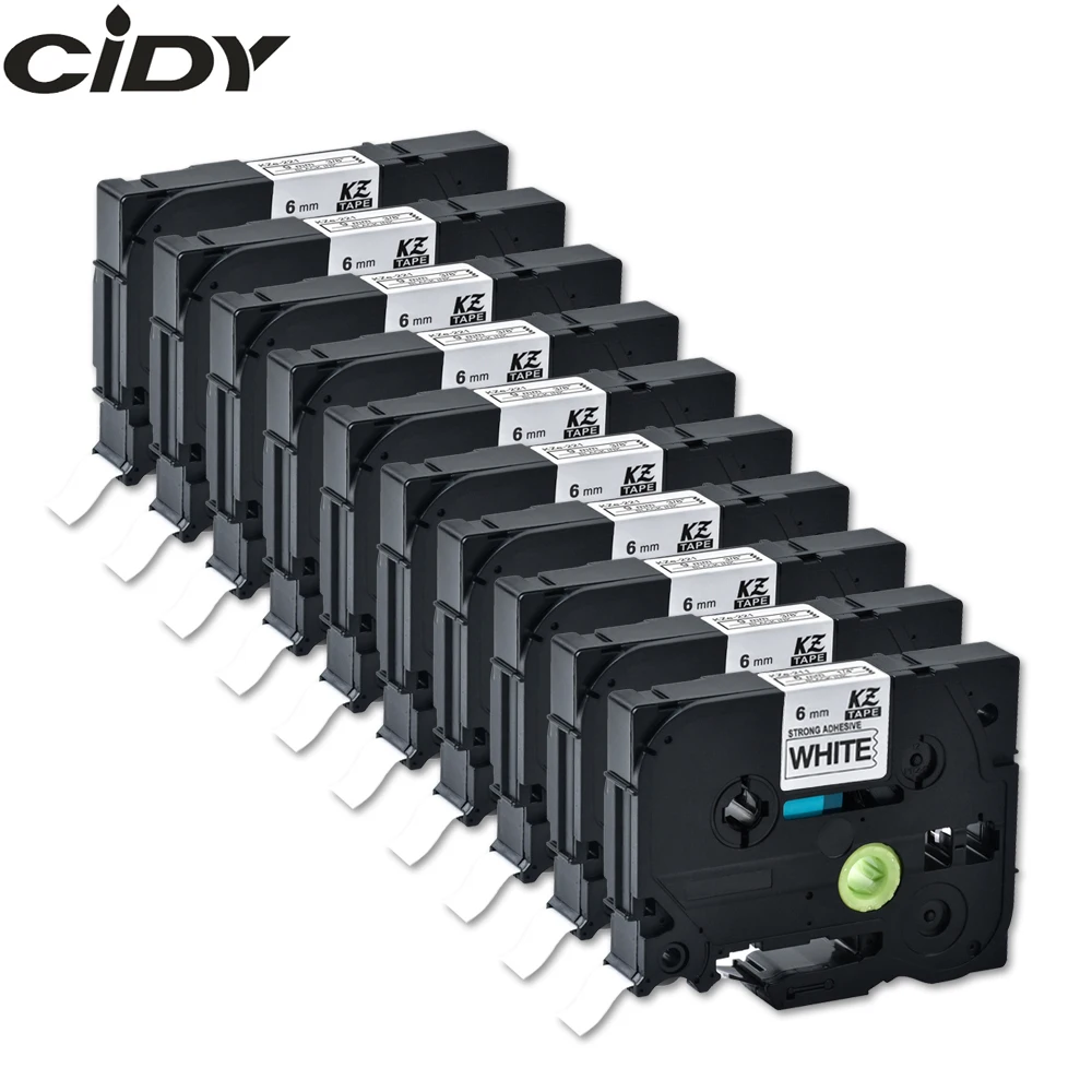 CIDY 10pcs TZe-S211 TZ-S211 TzeS211 tzS211 black on white tze strong adhesive tape for brother label printers
CIDY 10pcs TZe-S211 TZ-S211 TzeS211 tzS211 black on white tze strong adhesive tape for brother label printers