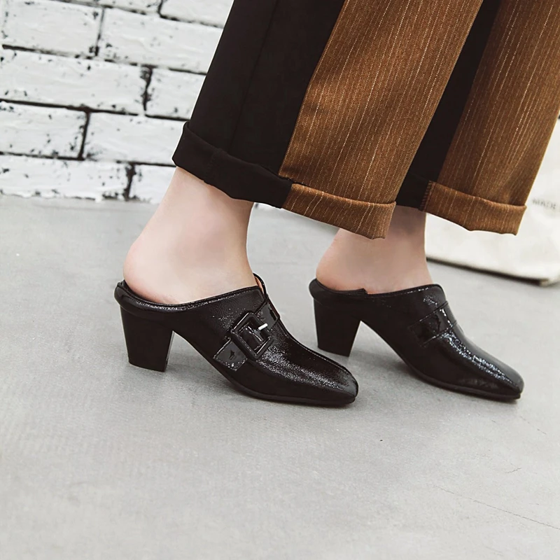 REAVE CAT New Spring High Heels PU Leather Women Shallow Shoes Slip On Solid Square Toe Ladies Casual Pumps Two Use Size 34-43
REAVE CAT New Spring High Heels PU Leather Women Shallow Shoes Slip On Solid Square Toe Ladies Casual Pumps Two Use Size 34-43