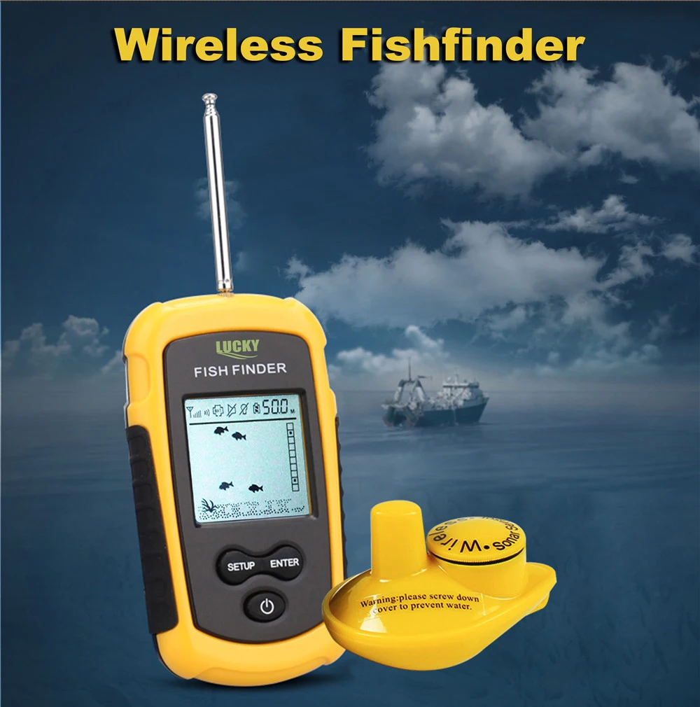 Lucky FFW1108-1 Portable 100m Wireless Fish Finder Alarm 40M/130FT Sonar Depth Ocean River
Lucky FFW1108-1 Portable 100m Wireless Fish Finder Alarm 40M/130FT Sonar Depth Ocean River