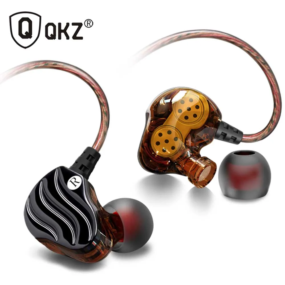 Новые qkz kd4 двойной привод в ухо наушник Бас Сабвуфер Наушники Hi Fi DJ monito Бег