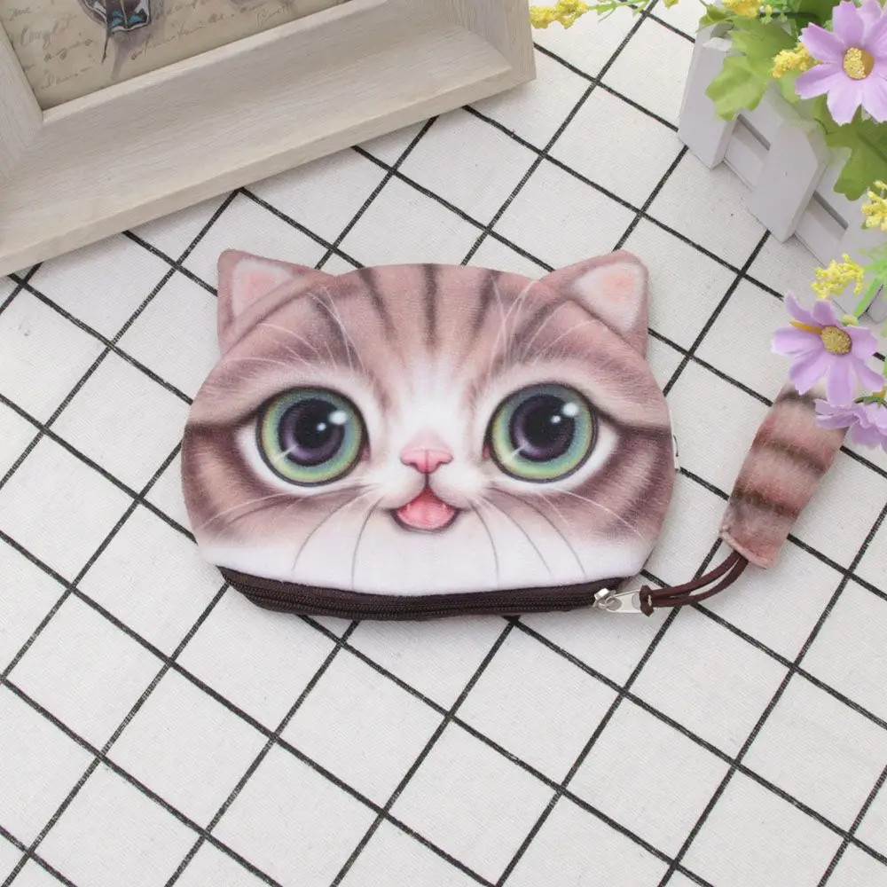 3D Cute Big Eye Cat Animal Face Zipper Coin Case Pocket Coin Purse Bag Female Child Wallet Purse Makeup Pouch Bag Casual Bag
3D Cute Big Eye Cat Animal Face Zipper Coin Case Pocket Coin Purse Bag Female Child Wallet Purse Makeup Pouch Bag Casual Bag