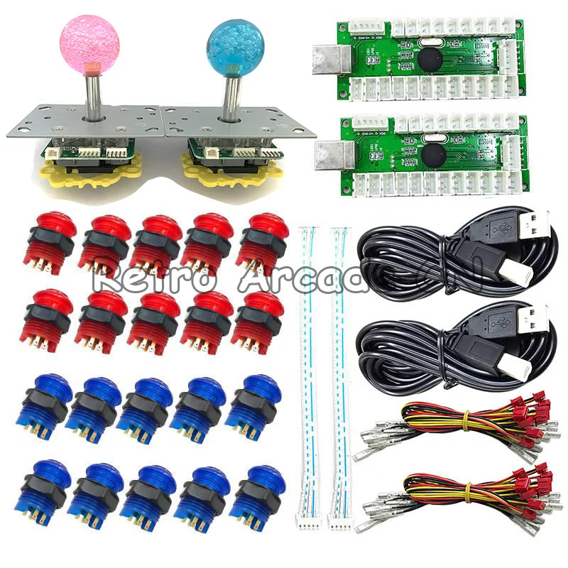 Arcade Game DIY Kit for PC and Raspberry Pi with beautiful 5Pin led joystick and LED Illuminated push buttons for 2 player
Arcade Game DIY Kit for PC and Raspberry Pi with beautiful 5Pin led joystick and LED Illuminated push buttons for 2 player