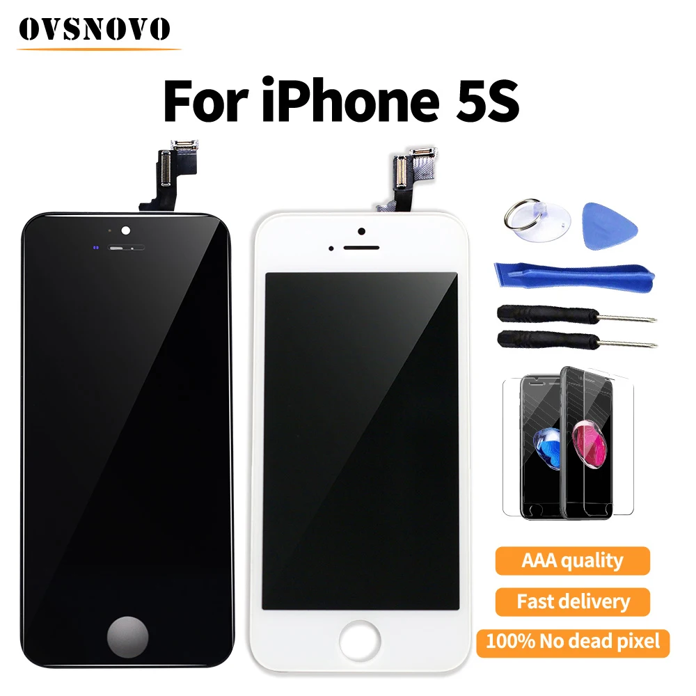 Высококачественный ЖК-экран для iPhone 5s дисплей дигитайзер в сборе с запасными частями экрана + инструменты и закаленное стекло Бесплатная до...
Высококачественный ЖК-экран для iPhone 5s дисплей дигитайзер в сборе с запасными частями экрана + инструменты и закаленное стекло Бесплатная до...