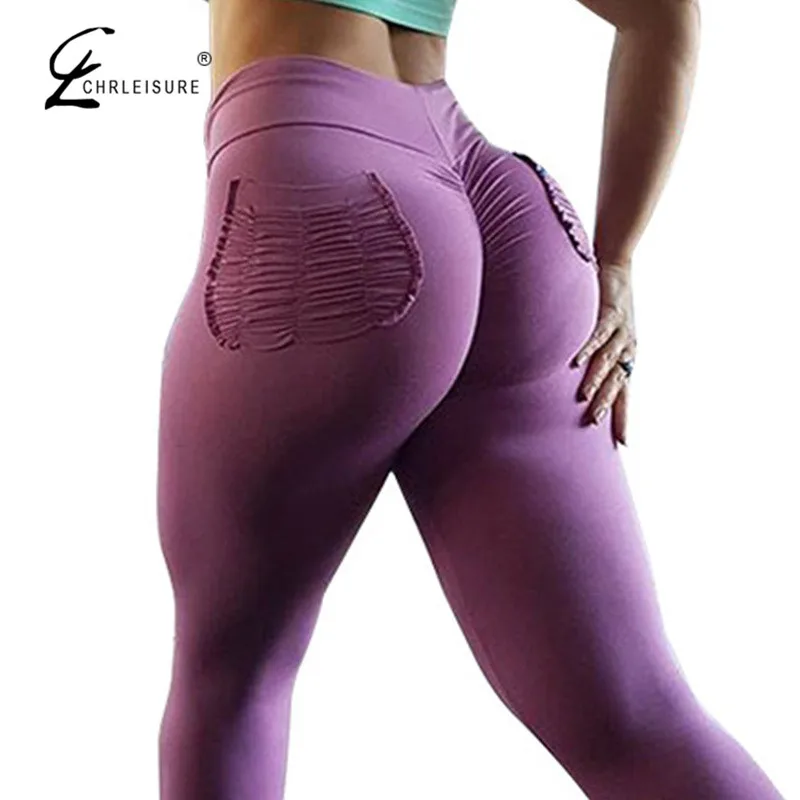 Женские леггинсы для фитнеса CHRLEISURE спортивные Леггинсы с высокой талией и