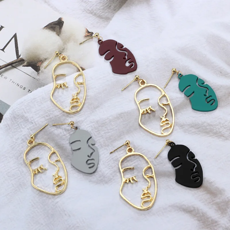 12Pairs Mix 4Colors Copper Material Funny Abstract Stylish Hollow Face Dangle Earrings for Woman Girls Statement Drop Earrings
12Pairs Mix 4Colors Copper Material Funny Abstract Stylish Hollow Face Dangle Earrings for Woman Girls Statement Drop Earrings