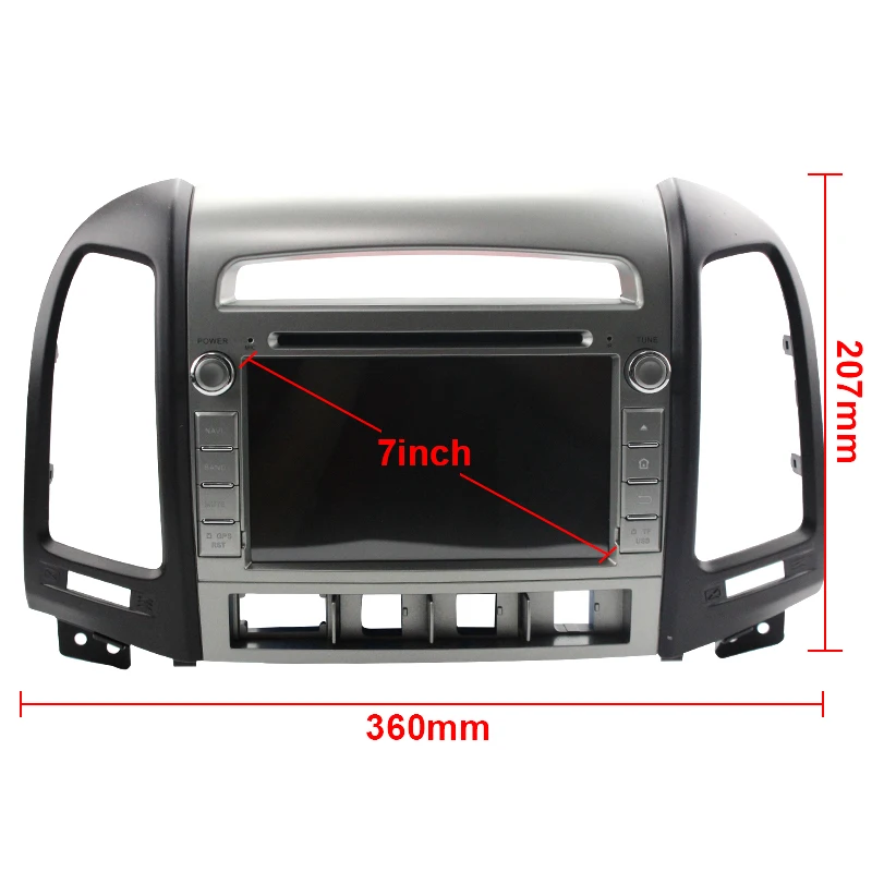 Восьмиядерный 4 Гб ОЗУ Android 8 0 автомобильный dvd-радио GPS Мультимедиа Fit hyundai Santa Fe 2006