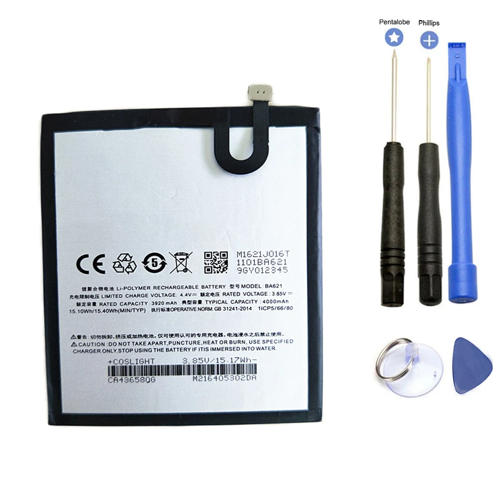 4000mAh BA621 Batterie ForMeizu Note 5 Battery meilan note5 M5 Bateria Batterij Accumulator +Free Tools
4000mAh BA621 Batterie ForMeizu Note 5 Battery meilan note5 M5 Bateria Batterij Accumulator +Free Tools