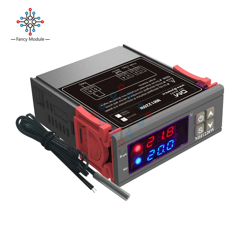 MH1220W DC 12 V 72 AC 110V 220V термометр температуры светодиодный цифровой регулятор