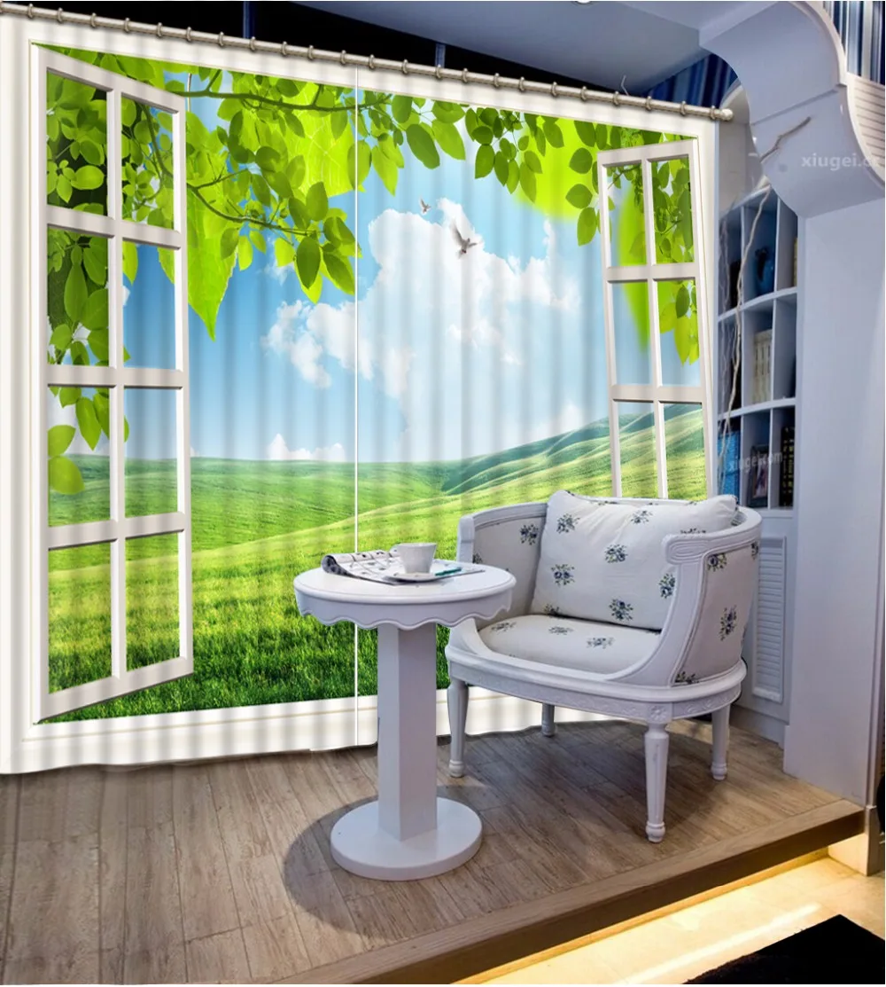Customize Landscape 3D Curtains European style Curtains Green grass Out of the Window Luxury Curtains
Customize Landscape 3D Curtains European style Curtains Green grass Out of the Window Luxury Curtains