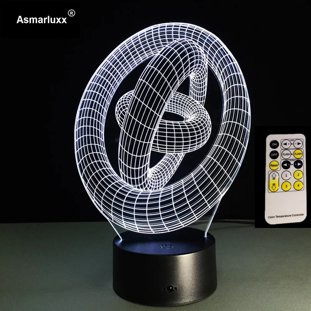 3D Optical Illusion LED Table Night Light Remote Touch Control USB Cable Battery Operated Desk Lamp Decorations Circle Rings
3D Optical Illusion LED Table Night Light Remote Touch Control USB Cable Battery Operated Desk Lamp Decorations Circle Rings