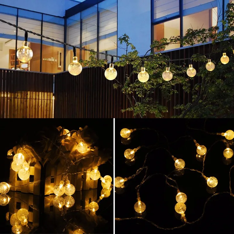 7 Color 30 LED Solar Outdoor Waterproof Party String Light Crystal Ball Solar Powered Globe Fairy Light Festival Christmas Light
7 Color 30 LED Solar Outdoor Waterproof Party String Light Crystal Ball Solar Powered Globe Fairy Light Festival Christmas Light