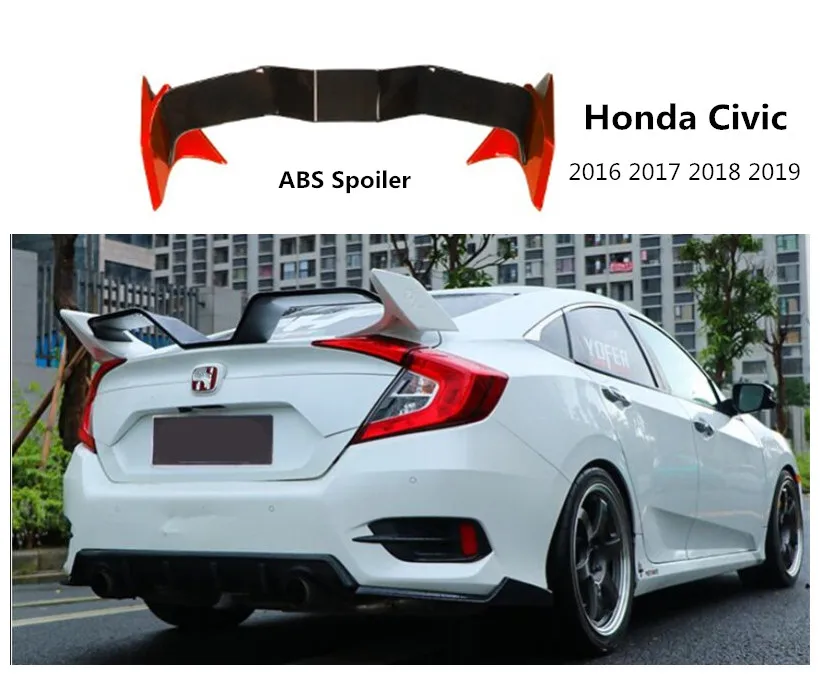 Спойлер для Honda Civic 2016 2017 2018 2019 рыхлители крыла высокое качество абсолютно новые