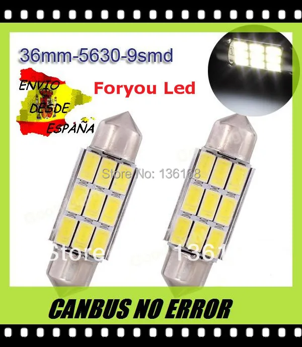 Free Shipping 10pcs BOMBILLAS 9 LED 5630 FESTOON C5W CANBUS 36MM BLANCO PURO ULTIMA GENERACION
Free Shipping 10pcs BOMBILLAS 9 LED 5630 FESTOON C5W CANBUS 36MM BLANCO PURO ULTIMA GENERACION