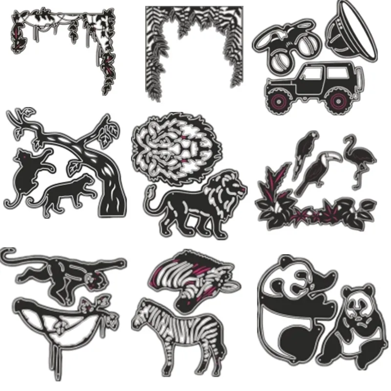 Cute Monkey Lion Panda Metal Cutting Dies Stencils For DIY Scrapbooking Decoration Embossing Supplier Handcraft Die Cut 2019
Cute Monkey Lion Panda Metal Cutting Dies Stencils For DIY Scrapbooking Decoration Embossing Supplier Handcraft Die Cut 2019