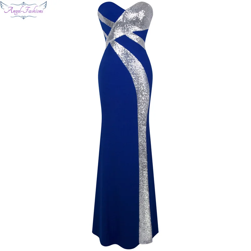 Длинное платье для выпускного вечера Angel-fashions, Женская Классическая Русалочка вечерние платья без бретелек синего, белого цветов, 331
Длинное платье для выпускного вечера Angel-fashions, Женская Классическая Русалочка вечерние платья без бретелек синего, белого цветов, 331