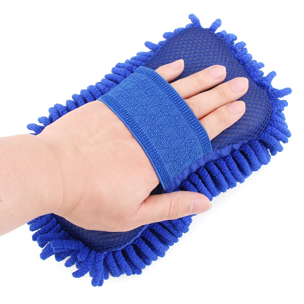 Ultrafine Fiber Chenille Anthozoan Car Wash Gloves Brushes Microfiber Motorcycle Washer Care Cleaning | Автомобили и мотоциклы