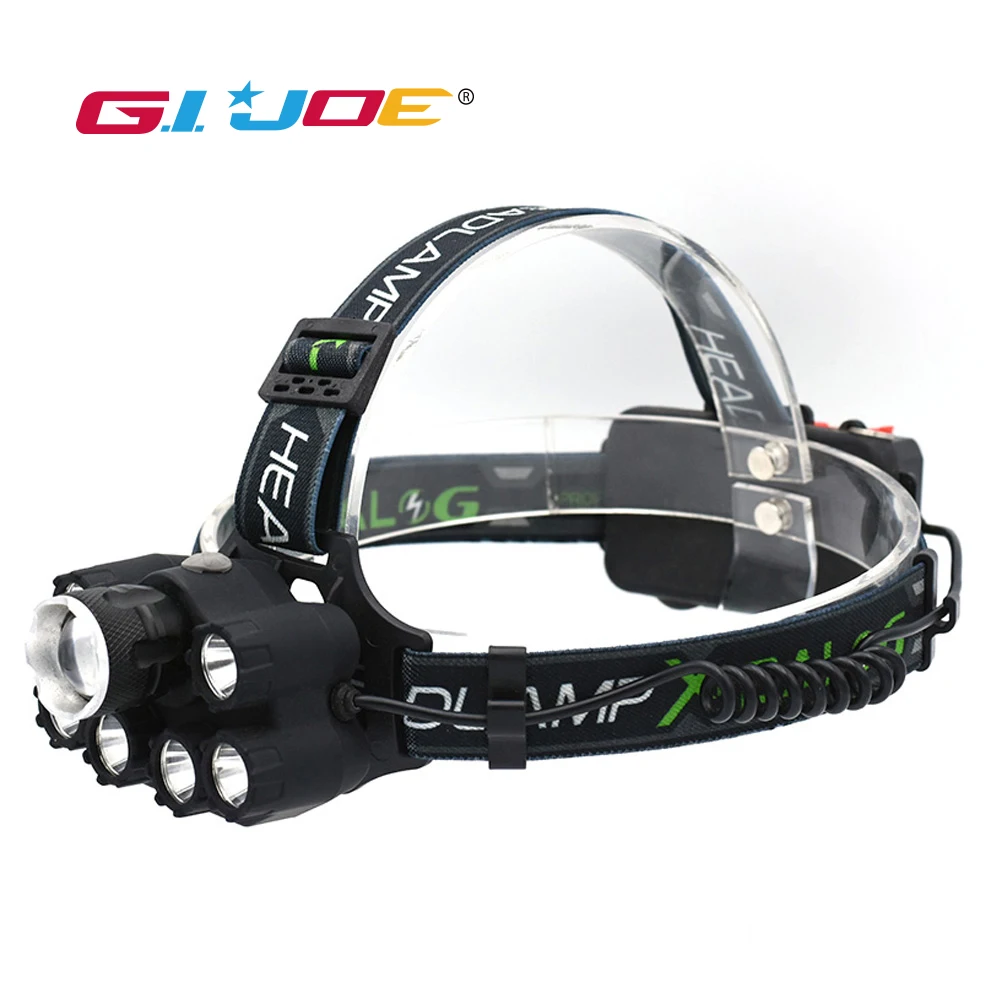 GIJOE T6 led headlamp waterproof usb rechargeable 2000LM use 2*18650 battery super bright headlight 6 modes with back light
GIJOE T6 led headlamp waterproof usb rechargeable 2000LM use 2*18650 battery super bright headlight 6 modes with back light