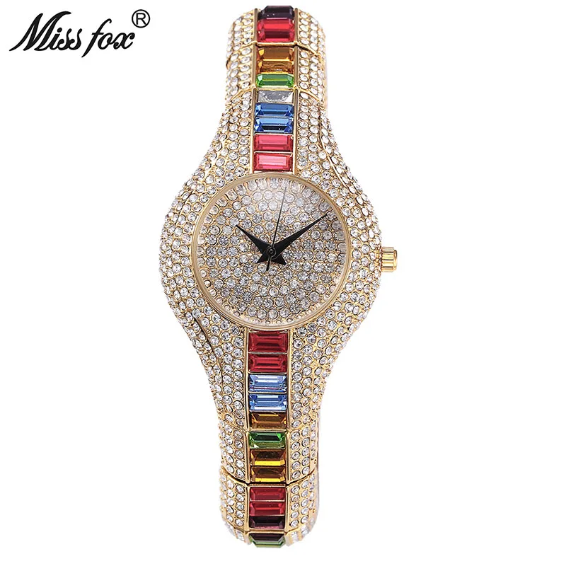 Women Watches Top Luxury Brand Rhinestone Multicolor Crystal Waterproof Design Gold Ladies Party Watch Jewelry Zegarek Damski
Women Watches Top Luxury Brand Rhinestone Multicolor Crystal Waterproof Design Gold Ladies Party Watch Jewelry Zegarek Damski