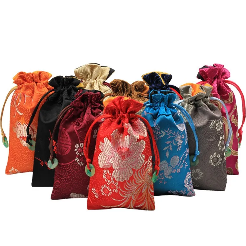 8X15CM Vintage Embroidery Jewelry Organizer Pouches Handmade Drawstring Gifts Bags Mixed Color Silk Brocade Pouch
8X15CM Vintage Embroidery Jewelry Organizer Pouches Handmade Drawstring Gifts Bags Mixed Color Silk Brocade Pouch