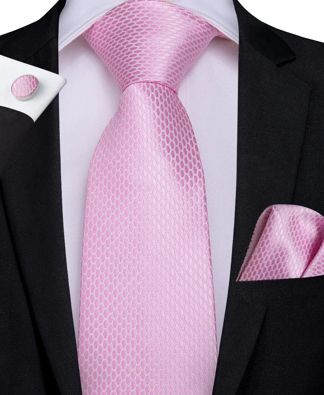 DiBanGu Hot-Selling Light Pink Color Solid Plaid Men's Ties Set With Hanky Cufflinks 100% Silk Neck Tie For Men Wedding MJ-1452
DiBanGu Hot-Selling Light Pink Color Solid Plaid Men's Ties Set With Hanky Cufflinks 100% Silk Neck Tie For Men Wedding MJ-1452