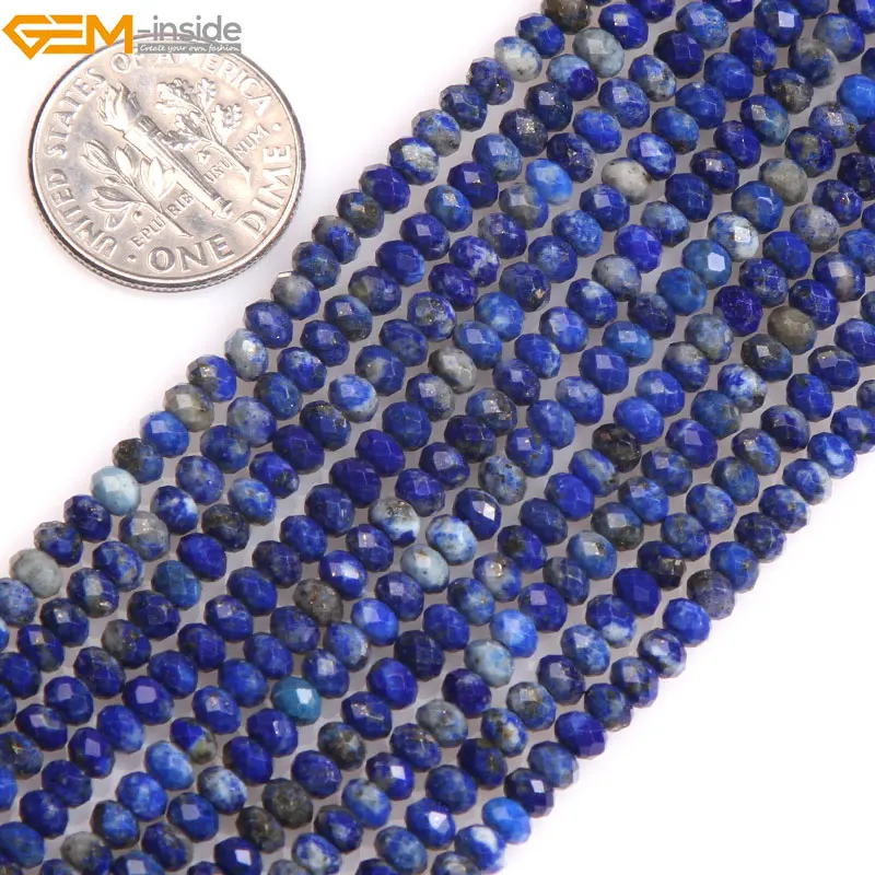 Gem-inside Natural AAA Grade Faceted Blue Lapis Lazuli Rondelle Spacer Beads For Jewelry Making DIY 15" Christmas Gift
Gem-inside Natural AAA Grade Faceted Blue Lapis Lazuli Rondelle Spacer Beads For Jewelry Making DIY 15" Christmas Gift