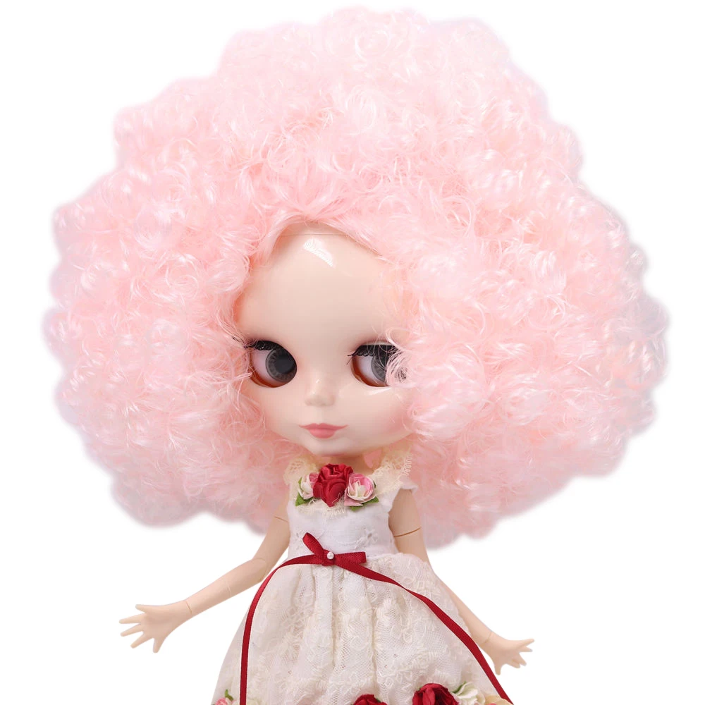 

ICY DBS Blyth doll No.QE126/QE300 Pink Afro hair JOINT body White skin Neo 1/6 BJD anime ob24