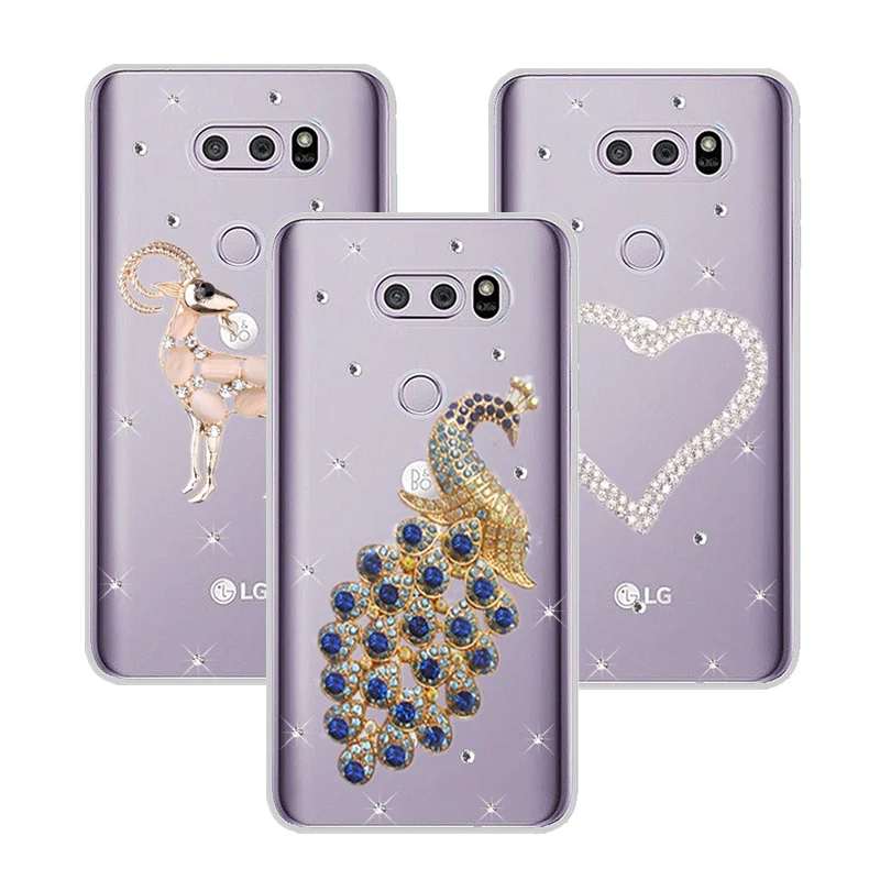 Чехол Bling Стразы для LG V40 G8 G8S G8X ThiQ V20 K8 K10 2018 2017 K20 K30 2019 Q8 Q6 G4 G5 G6 Q60 V30 Plus K40S K50S