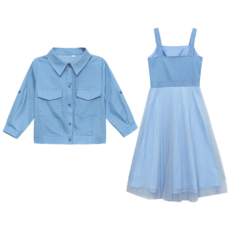 New Spring Summer Style Women Dresses Plus Size Fashion Casual Mesh Patchwork Strap Jeans Dress For Women Slim Denim Two-Piece
New Spring Summer Style Women Dresses Plus Size Fashion Casual Mesh Patchwork Strap Jeans Dress For Women Slim Denim Two-Piece