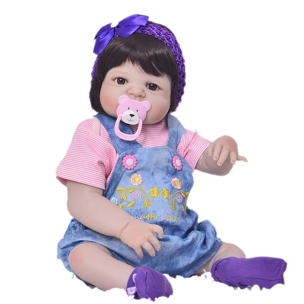 KEIUMI Baby Girl Reborn Dolls детская игрушка полностью силиконовая виниловая 23 "57 см