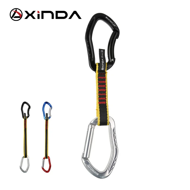 XINDA Profession Rock Climbing Quickdraw Sling Safety Lock Extenders Straight Bent Carabiner Mountaineer Outdoor Protect Kits 
XINDA Profession Rock Climbing Quickdraw Sling Safety Lock Extenders Straight Bent Carabiner Mountaineer Outdoor Protect Kits
