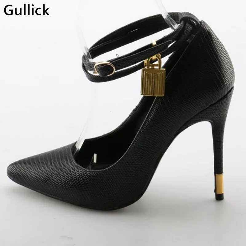 Fashion Black cobra Leather double Buckle Pumps pointed Toe Slip on Thin and High Heels Stiletto
Fashion Black cobra Leather double Buckle Pumps pointed Toe Slip on Thin and High Heels Stiletto