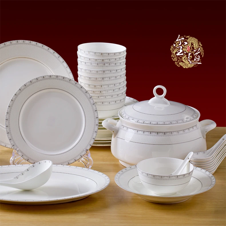 Bowl set 56 head bone china tableware sets Jingdezhen ceramics European dishes dish housewarming gifts
Bowl set 56 head bone china tableware sets Jingdezhen ceramics European dishes dish housewarming gifts