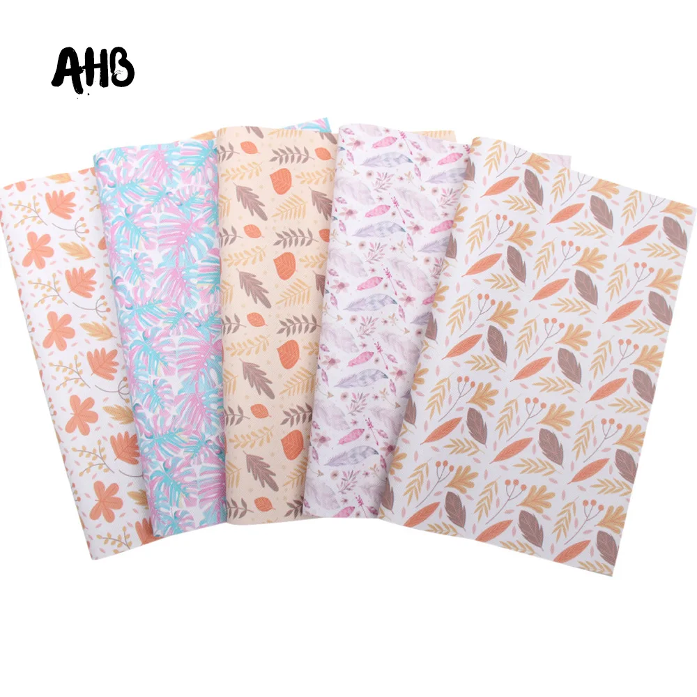 AHB Colorful Feather Faux Leather Leaves Printed Synthetic Leather Sheets For Bows Vinyl DIY Hairbows Handmade Crafts Materials
AHB Colorful Feather Faux Leather Leaves Printed Synthetic Leather Sheets For Bows Vinyl DIY Hairbows Handmade Crafts Materials