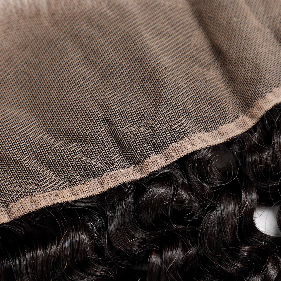 Luvin малазийские кудрявые волосы с кружевной фронтальной застежкой 13x4 отбеленные
