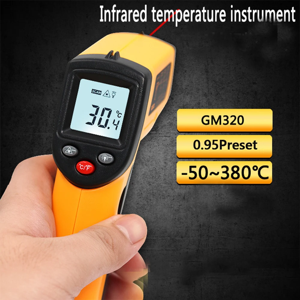 Digital Infrared Thermometer LCD Display Surroundings Temperature Tester Non-contact Auto Car Repair Diagnostic Tool thermograph
Digital Infrared Thermometer LCD Display Surroundings Temperature Tester Non-contact Auto Car Repair Diagnostic Tool thermograph
