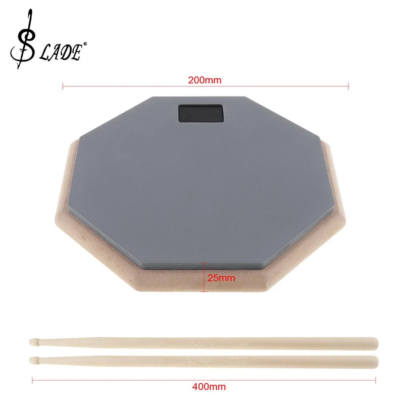 SLADE 8 Inch Rubber Wooden Dumb Drum Practice Training Drum Pad Music Instruments with Drum Sticks and Drum Accessories
SLADE 8 Inch Rubber Wooden Dumb Drum Practice Training Drum Pad Music Instruments with Drum Sticks and Drum Accessories