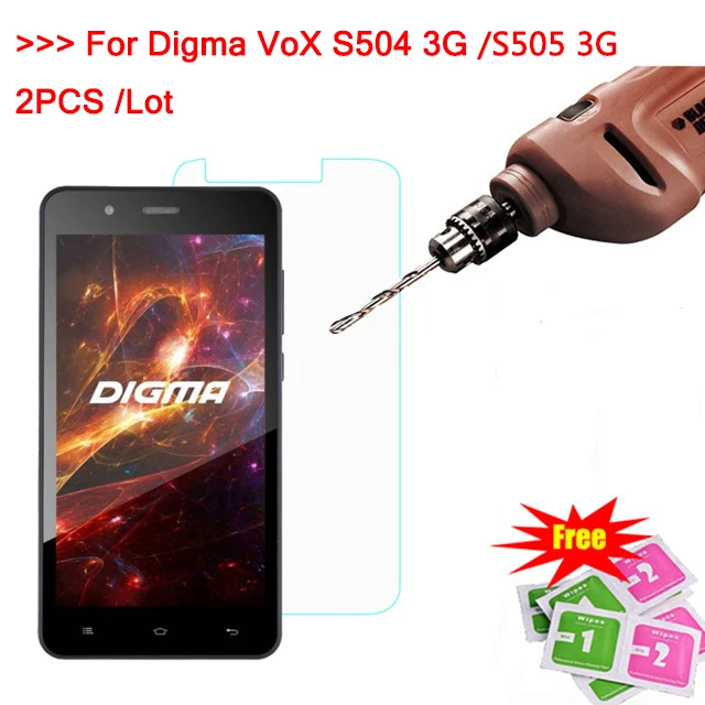 2PCS For Digma VOX S505 3G Tempered Glass Film LCD Screen Protector For Digma VOX S504 3G 9H 0.26mm thin Glass Protector 5.0inch
2PCS For Digma VOX S505 3G Tempered Glass Film LCD Screen Protector For Digma VOX S504 3G 9H 0.26mm thin Glass Protector 5.0inch