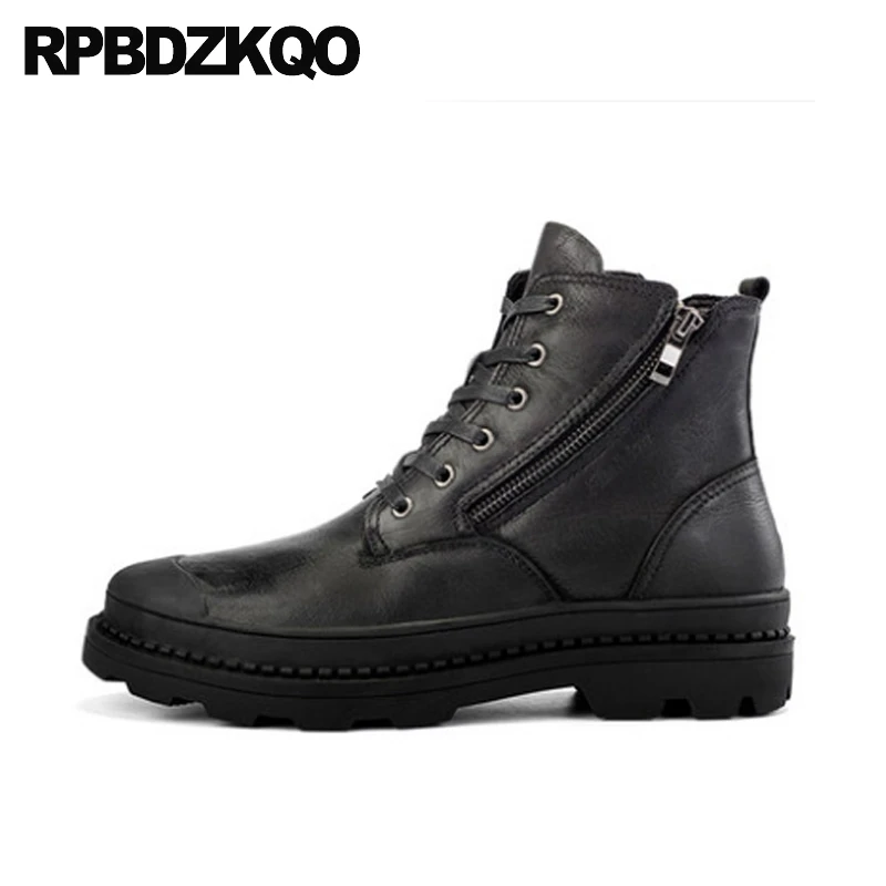 Full Grain Leather Comfortable Zipper Black Booties Thick Soled Winter Men Boots With Fur Faux Brown Shoes Handmade Plus Size
Full Grain Leather Comfortable Zipper Black Booties Thick Soled Winter Men Boots With Fur Faux Brown Shoes Handmade Plus Size