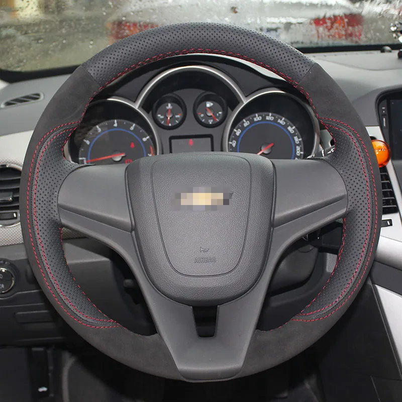 Car- Styling New Anti Slip Swede Leather Steering Wheel Stitch on Wrap Cover For Chevrolet Cruze
Car- Styling New Anti Slip Swede Leather Steering Wheel Stitch on Wrap Cover For Chevrolet Cruze