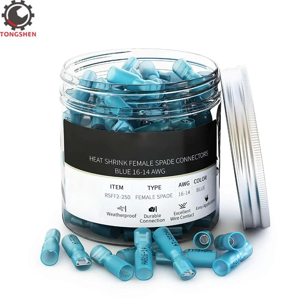 80PCS Female Spade Connectors Heat Shrink Spade Terminals Connector Kit Electrical Spade Terminals Solder Sleeve Wire Connector
80PCS Female Spade Connectors Heat Shrink Spade Terminals Connector Kit Electrical Spade Terminals Solder Sleeve Wire Connector