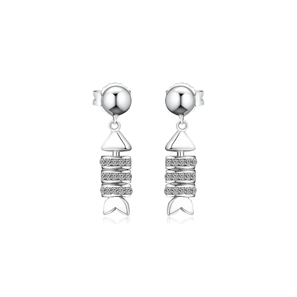 Sparkling Fish Bone Stud Earrings 100% 925 Sterling-Silver-Jewelry with Clear CZ Free Shipping
Sparkling Fish Bone Stud Earrings 100% 925 Sterling-Silver-Jewelry with Clear CZ Free Shipping