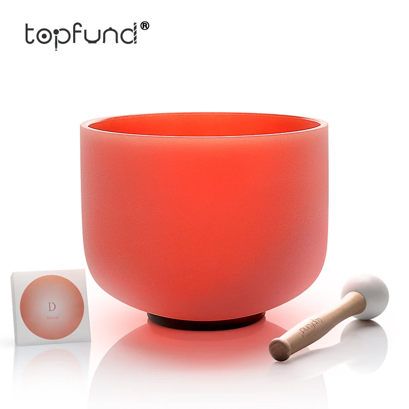 TOPFUND 8 inch D Note Sacral Chakra Orange Color Frosted Quartz Crystal Singing Bowl
TOPFUND 8 inch D Note Sacral Chakra Orange Color Frosted Quartz Crystal Singing Bowl