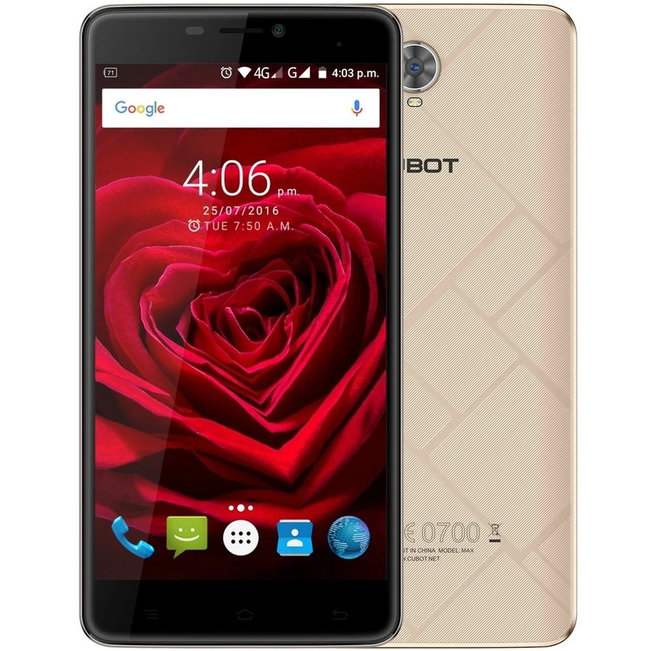 Оригинальный Cubot Max 4G 6 0 "HD 4100 мАч OTG Смартфон Android Восьмиядерный MTK6753A 1 3 ГГц
