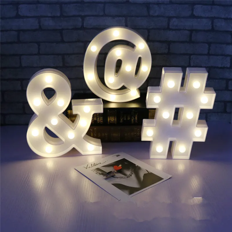 LED Night Light White 26 Letters Sign Alphabet Table Lamp For Birthday Wedding Party Bedroom Wall Hanging Photography Ornaments
LED Night Light White 26 Letters Sign Alphabet Table Lamp For Birthday Wedding Party Bedroom Wall Hanging Photography Ornaments