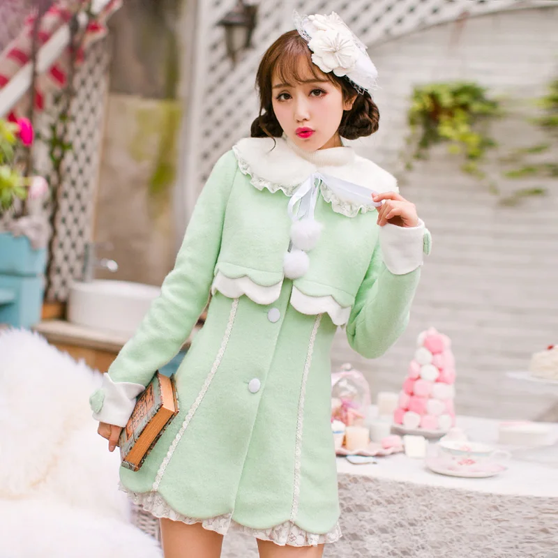 Princess sweet lolita coat Candy rain new Japanese sweet false two wool tweed coat girls long fur collar woolen coat C16CD6161
Princess sweet lolita coat Candy rain new Japanese sweet false two wool tweed coat girls long fur collar woolen coat C16CD6161