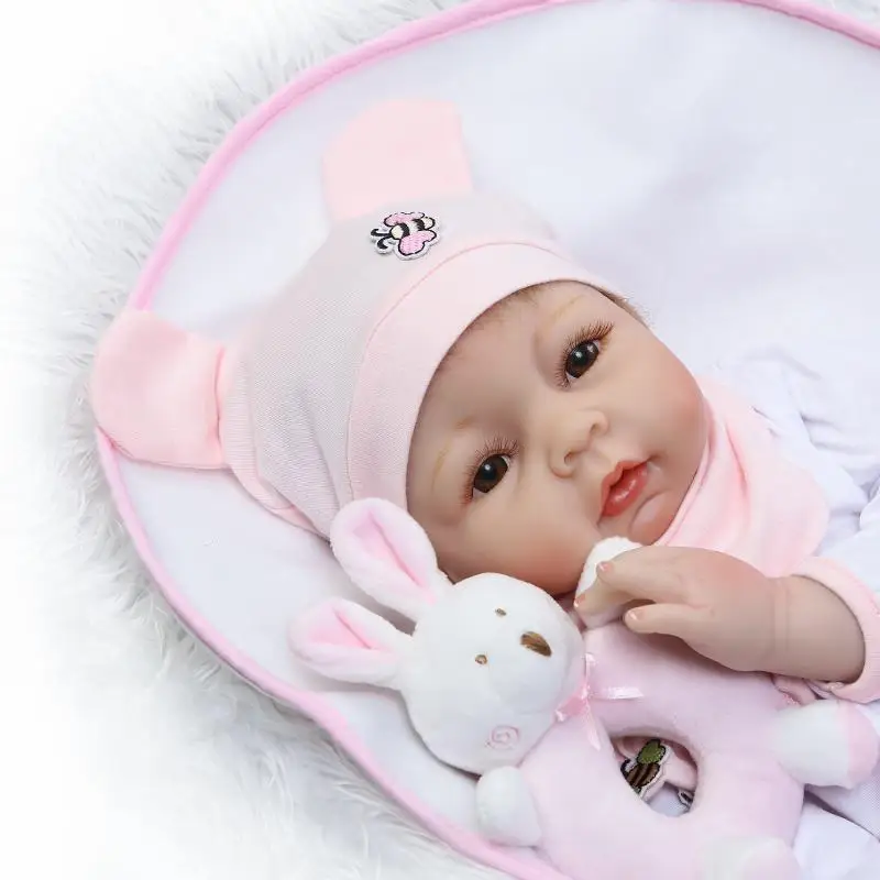 55cm silicone dolls reborn for children gift soft cotton body rooted hair pink dress with pacifier bottle bebe alive reborn
55cm silicone dolls reborn for children gift soft cotton body rooted hair pink dress with pacifier bottle bebe alive reborn