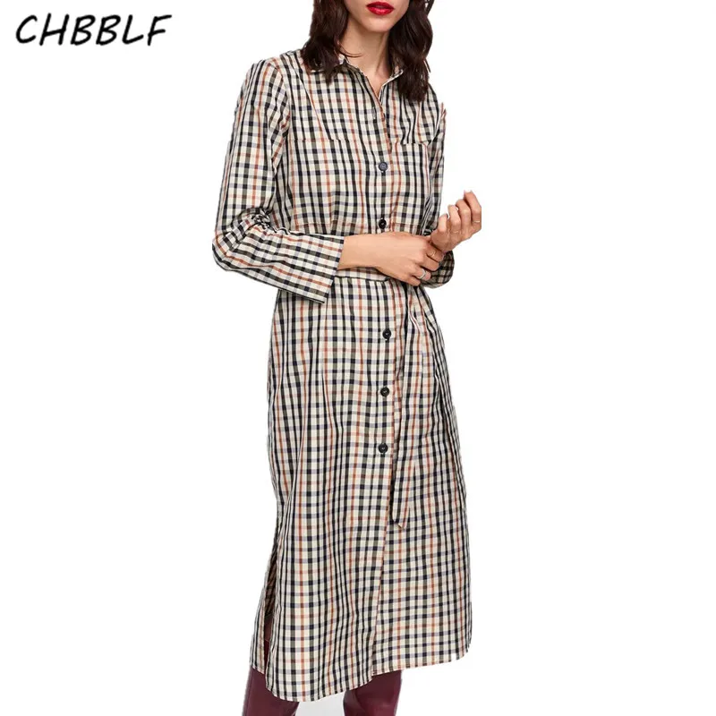 CHBBLF women vintage plaid midi dress bow tie sashes split long sleeve female casual chic vestidos mujer XDN8548
CHBBLF women vintage plaid midi dress bow tie sashes split long sleeve female casual chic vestidos mujer XDN8548