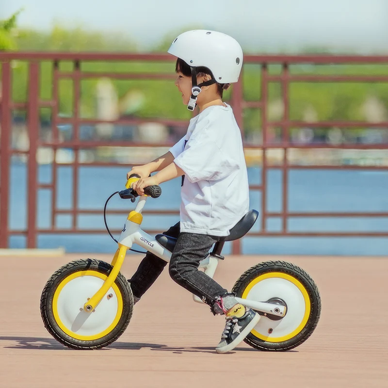 

In Stock MiJia QiCycle Bike Tricycle Scooter 12 Inch for Children Yellow Color Slide&bicycle Dual Use