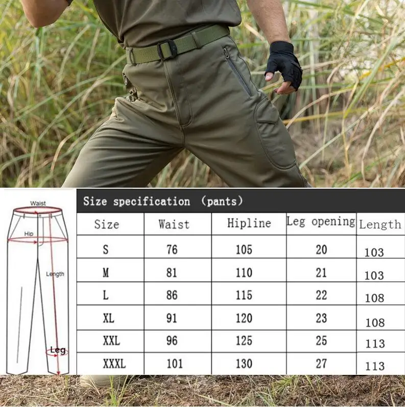 Men's Camo Fleece Cargo pants Camouflage Softshell Tactical Military Pants Waterproof hunt Overalls Trousers 
Men's Camo Fleece Cargo pants Camouflage Softshell Tactical Military Pants Waterproof hunt Overalls Trousers
